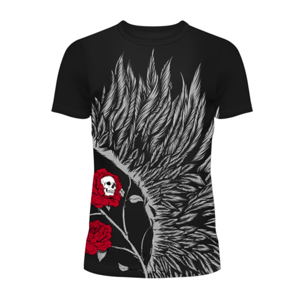 VIXXSIN - WING SKULL THORN Heren Tshirt - Zwart